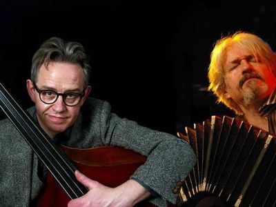 Olivier Manoury og Tómas R. Einarsson í Hannesarholti