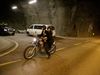 The motorbike in Hvalfjörður tunnel.