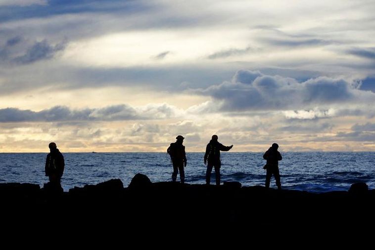 Search and rescue teams looking for Birna in January. Her body was found washed ashore ...