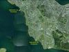 The image shows Reykjavík and the two pumping stations that will pump unfiltered sewage into the ocean tomorrow.