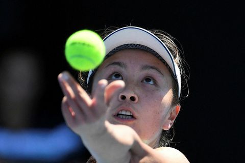 Peng Shuai árið á Australian Open árið 2019.