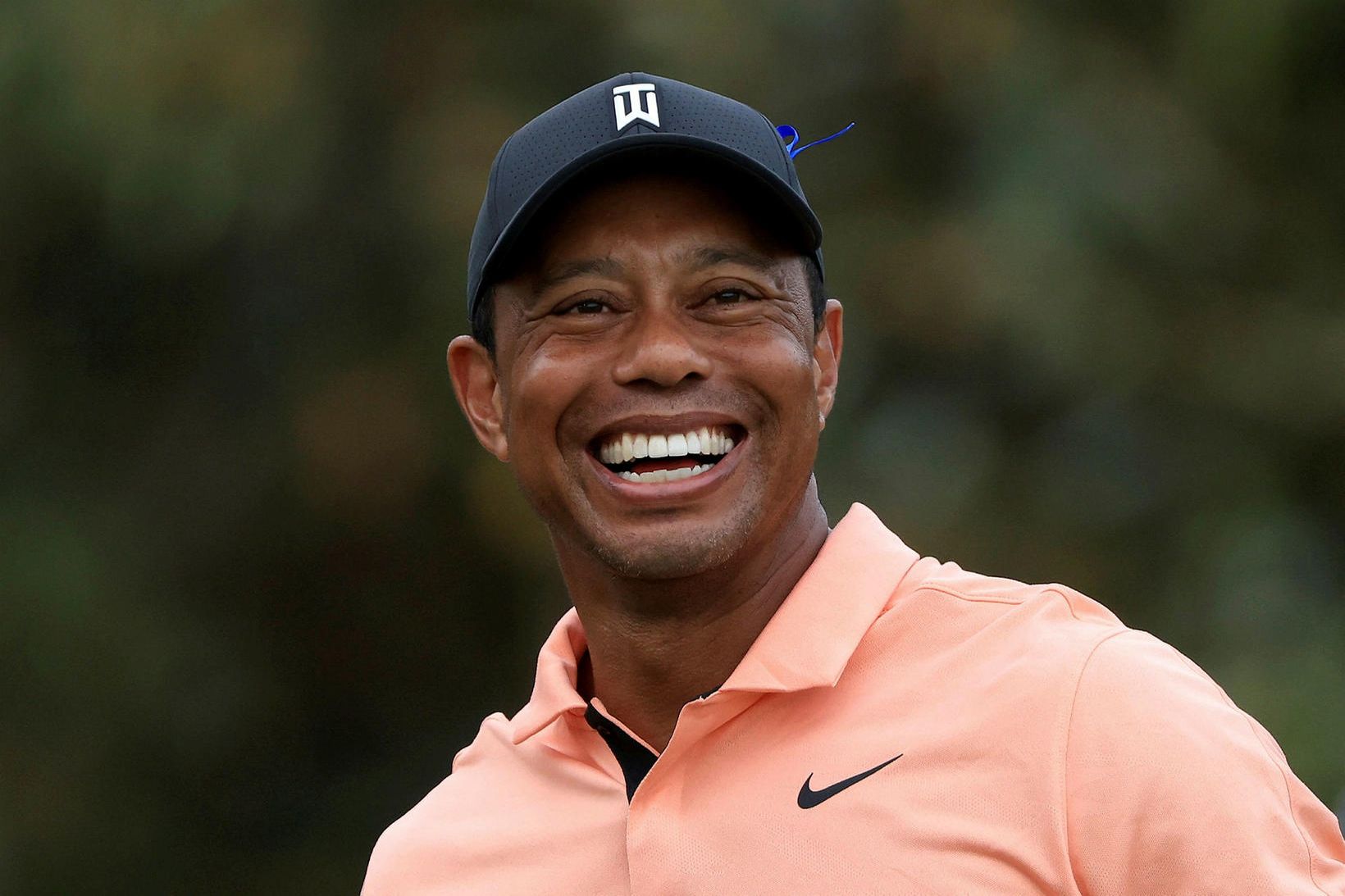 Létt var yfir Tiger Woods í mótinu sem fram fór …