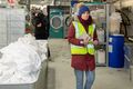 Í þvottaherberginu Sólveig Anna var meðal verkfallsvarða. Hún fór um þvottaherbergið á Grand hóteli til að athuga hvort einhver væri að störfum.