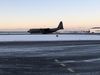 The C-130 Hercules aircraft landed at Reykjavík Airport shortly before noon.