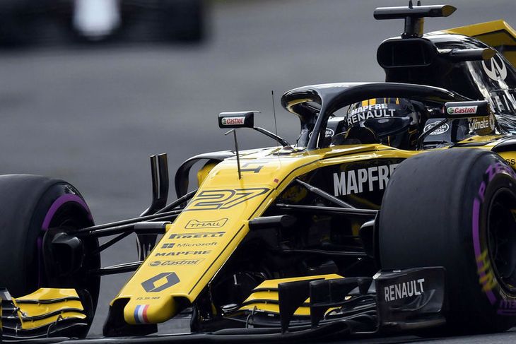 Nico Hülkenberg á Renault í tímatökunni í Melbourne.