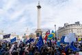 Brexit Stuðningsmenn Evrópusambandsaðildar Bretlands fjölmenntu á Trafalgar-torgi í Lundúnum á laugardaginn og kröfðust atkvæðagreiðslu.
