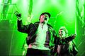 Fjör Það gengur mikið á í söngleiknum We Will Rock You sem frumsýndur var í fyrrakvöld í Háskólabíói. Laddi, Króli (Kristinn Óli Haraldsson), Katla Njálsdóttir og Björn Jörundur stóðu sig vel.