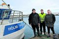 Þórshöfn Áhöfnin á Hólma ÞH nýkomin í land með um 200 kíló af grásleppu úr fyrstu trossunum sem hún dró á vertíðinni, frá vinstri: Ólafur A. Sigurðsson, Kristbjörn Hallgrímsson og Halldór Stefánsson.