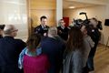 Viðræðuslit Halldór Benjamín Þorbergsson ræðir við fjölmiðla eftir að viðræðunum var slitið í gær.