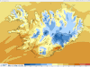 Temperature forecast for Wednesday from the Icelandic Met Office.