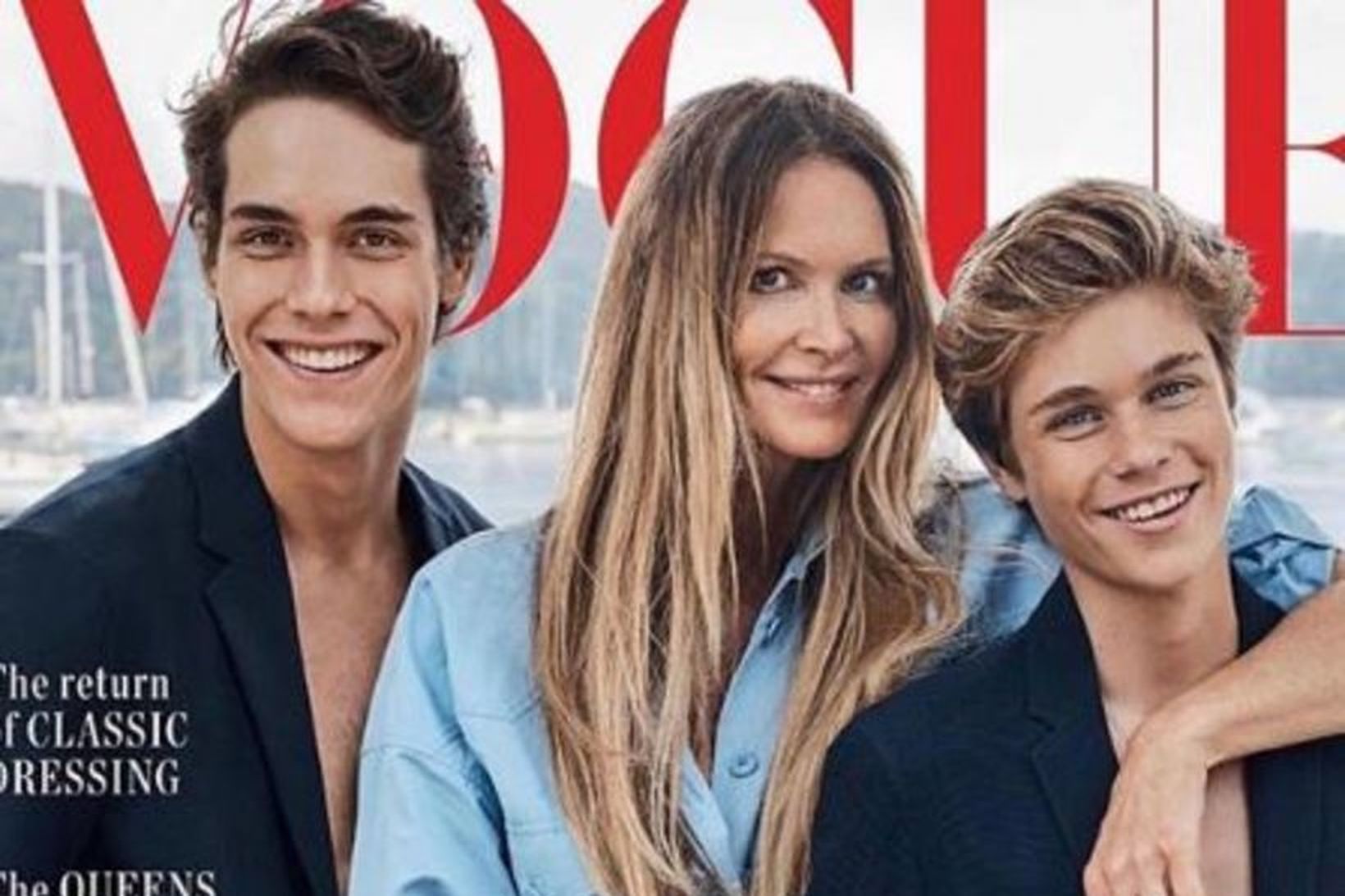 Macpherson og synir á forsíðu Vogue