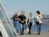 Tourists at The Pearl in Reykjavik.