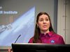 Dr. Jennifer Heldmann explained NASA's interest in Iceland at a lecture at the University of Reykjavik.