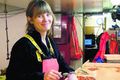 Rannsóknir Ingibjörg G. Jónsdóttir sjávarvistfræðingur um borð í Dröfn RE 35, en skipið var notað til rækjurannsókna við landið í fjölda ára.