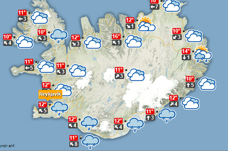 Summer weather with up to 17°C in North Iceland today - Iceland Monitor