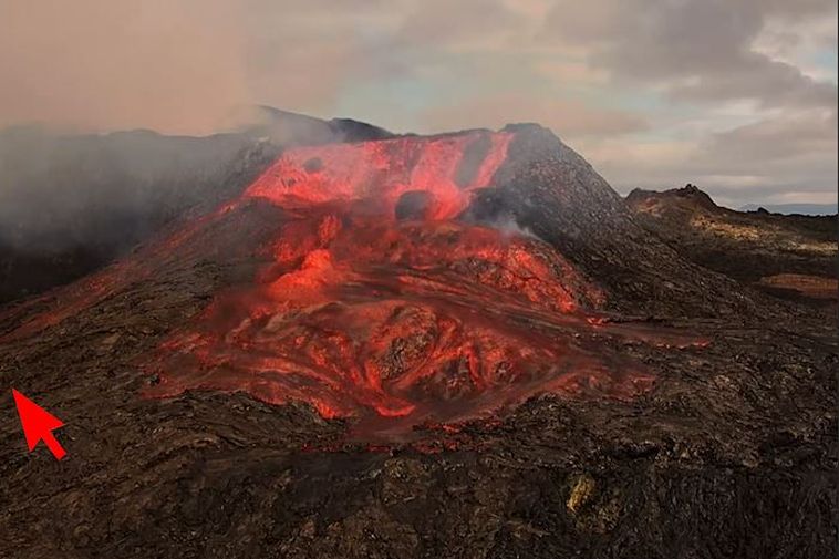 Narrow Escape from Burning Lava: Video - Iceland Monitor