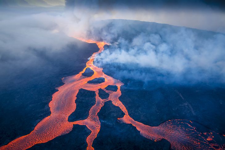 Holuhraun í gær.