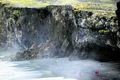 Dyrhólaey Árið 2012 hrundi brún Lágeyjar undan tveimur ferðamönnum. Þeir héldu lífi þrátt fyrir 40 metra fall.