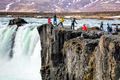 Goðafoss Fossinn hefur ætíð mikið aðdráttarafl fyrir ferðamenn.
