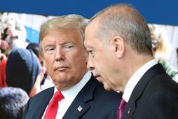 Donald Trump og Recep Tayyip Erdogan á fundi NATO í júlímánuði.
