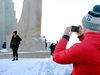 There are plenty of tourists in Iceland in February despite the cold and snow.