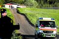 Mosfellsdalur Lögregla og sjúkralið á vettvangi harmleiksins.