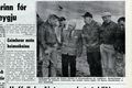 Mynd Sverris Pálssonar af Neil Armstrong geimfara að ræða við Bjarna Benediktsson forsætisráðherra og Karl Rolvaag, sendiherra Bandaríkjanna.