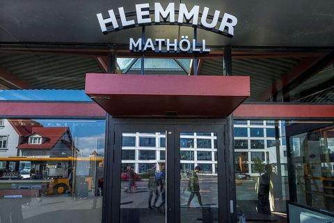 Hlemmur Mathöll, the new food hall at Hlemmur has become a popular foodie destination for Reykjavik locals.