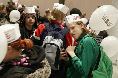 Hundreds wait in line for Krispy Kreme to open in Iceland