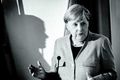 Kanslari Angela Merkel Þýskalandskanslari á blaðamannafundi með Katrínu Jakobsdóttur forsætisráðherra á Þingvöllum í gærkvöldi.