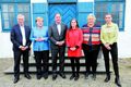 Ráðherrar Eftir fundinn í Viðey stilltu þau sér upp, ráðherrarnir og kanslarinn, f.v. Antti Rinne, Finnlandi, Angela Merkel, Stefan Löfven, Svíþjóð, Katrín Jakobsdóttir, Erna Solberg, Noregi, og Mette Frederiksen, Danmörku.