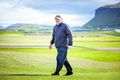 Göngugarpur Kristján Sveinsson gengur nú aðeins á þurru landi, mest í golfi á vellinum á Korpúlfsstöðum.