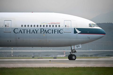 Vél Cathay Pacific, aðal flugfélagsins í Hong Kong.