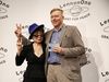 Former Mayor of Iceland, Jón Gnarr receiving the Lennon-Ono award for peace in October. .