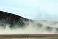 Sandfok Jarðvegur fauk undan norðvestanáttinni við Sandkluftavatn og Lágafell á Uxahryggjaleið. Moldarmökkur var yfir Suðurlandi í gær.