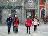 Tourists in Reykjavik in February