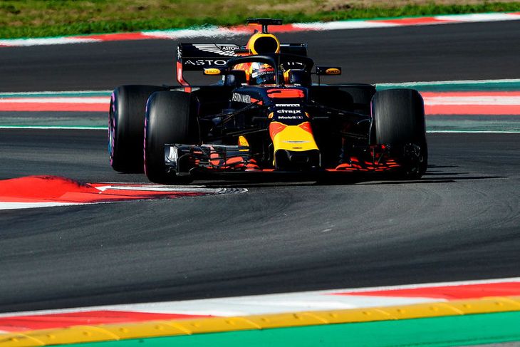 Daniel Ricciardo í Barcelona í dag.